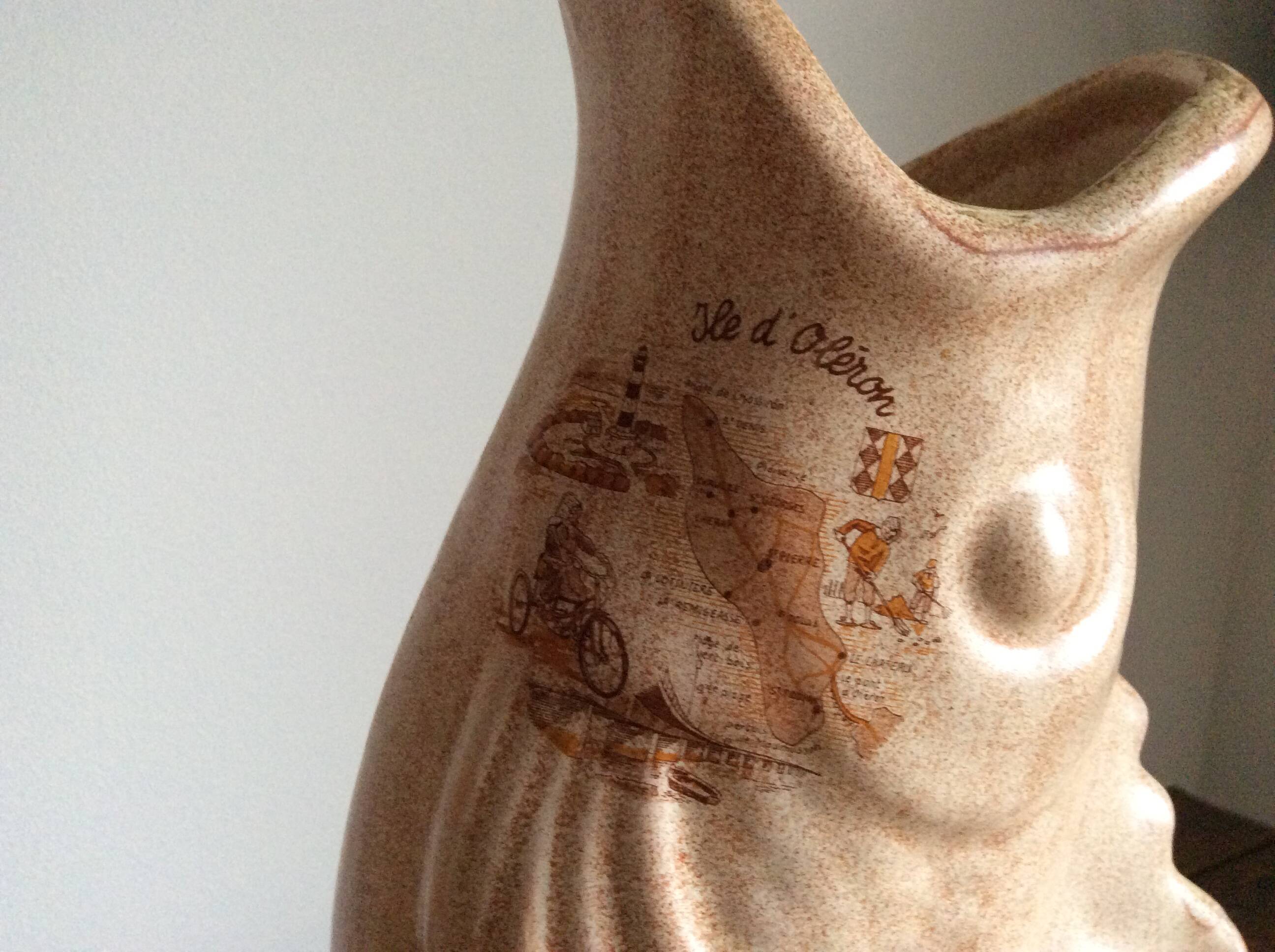 Stoneware fish vase