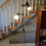 Floor lamp 2 adjustable spots 70s Hustadt-Leuchten