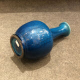 Vase craquelé bleu, XXe siècle