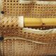 Vintage rattan magazine rack