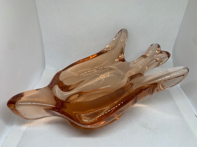 Swallow empty glass pocket pink crystal