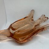 Hirondelle vide poche en verre cristal rose