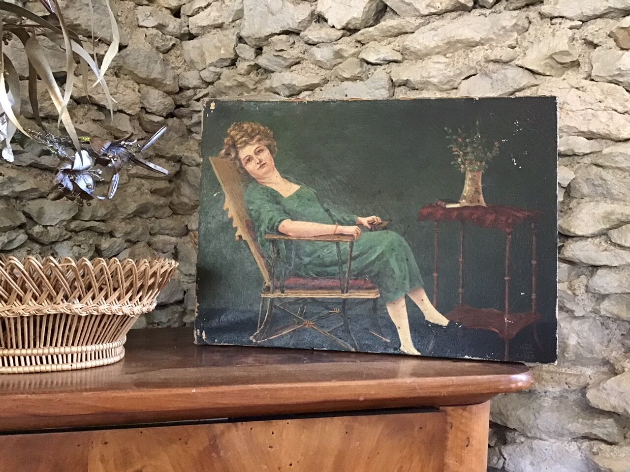 Huile sur toile 1920 l’après repas au boudoir