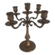 Vintage brass chandelier 5-burner