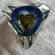 Geometric Glass Sommerso Bowl by Seguso Murano Vintage 1