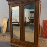 Antique wardrobe, 2 mirrored doors, 50s-60s