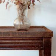 Vintage wooden wheeled side table/console