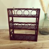 Rattan wall shelf