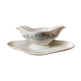 Saucière terre de fer longchamp en faïence ancienne