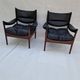 Modus armchairs in rosewood and leather by Kristian Vedel for Søren Willadsen, 2 pcs.