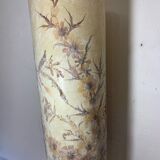 Lampadaire avec abat jour en fleurs séchées