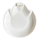 Small, shallow porcelain dish shaped like a seashell