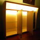 Pharmacy cabinet, 3 mirror doors, double lighting, power outlet and Bakelite switch
