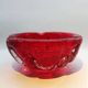1960s ashtray or catch-all in Murano glass with air bubbles.