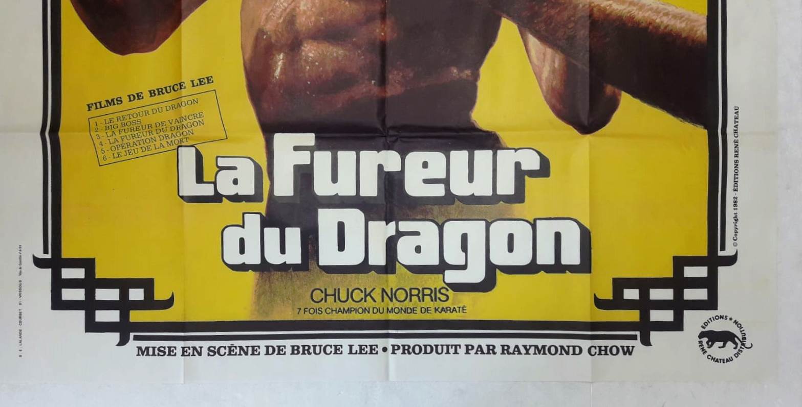 Original movie poster "The Fury of the Dragon" 1974 Bruce LEE, Chuck Norris...