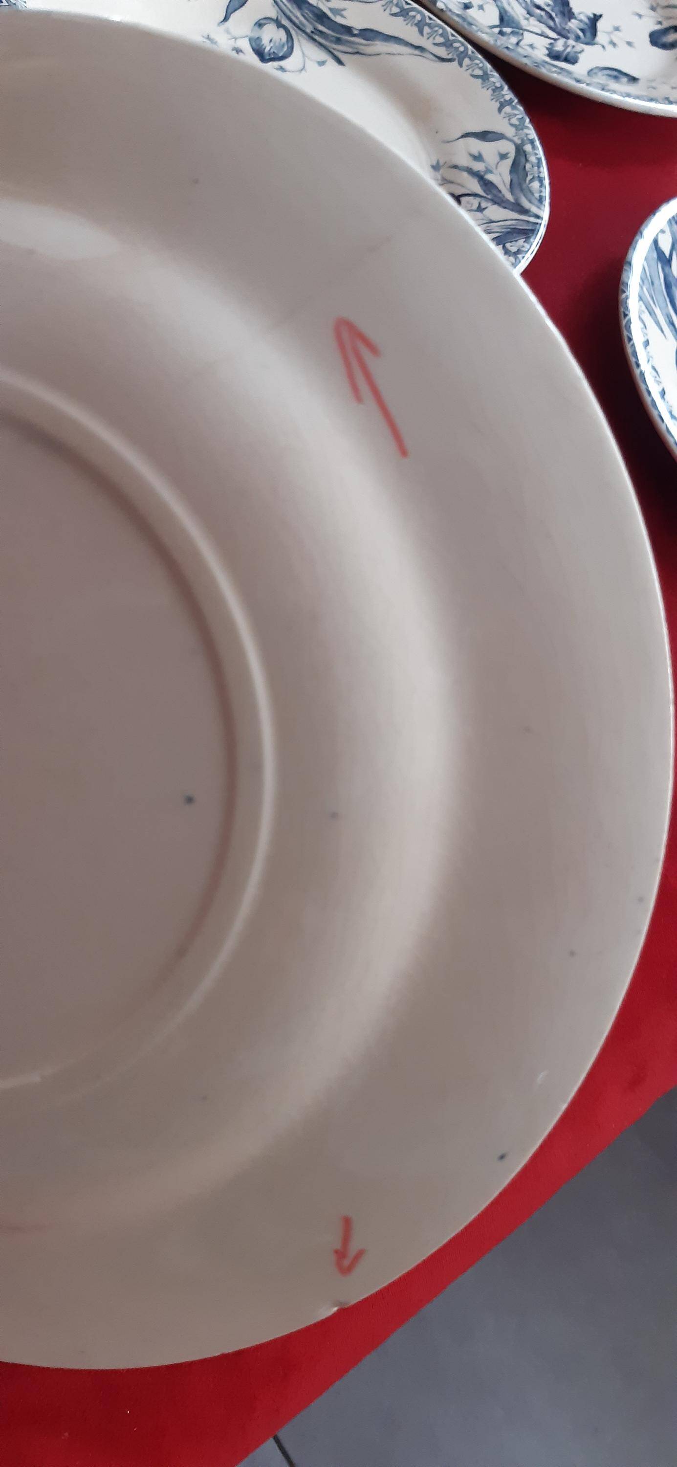 Set of 6 antique ironstone plates