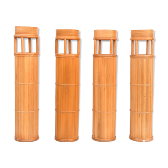 4 rattan columns