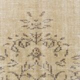Vintage Cream & Brown Turkish Handmade Rug, 149x252Cm