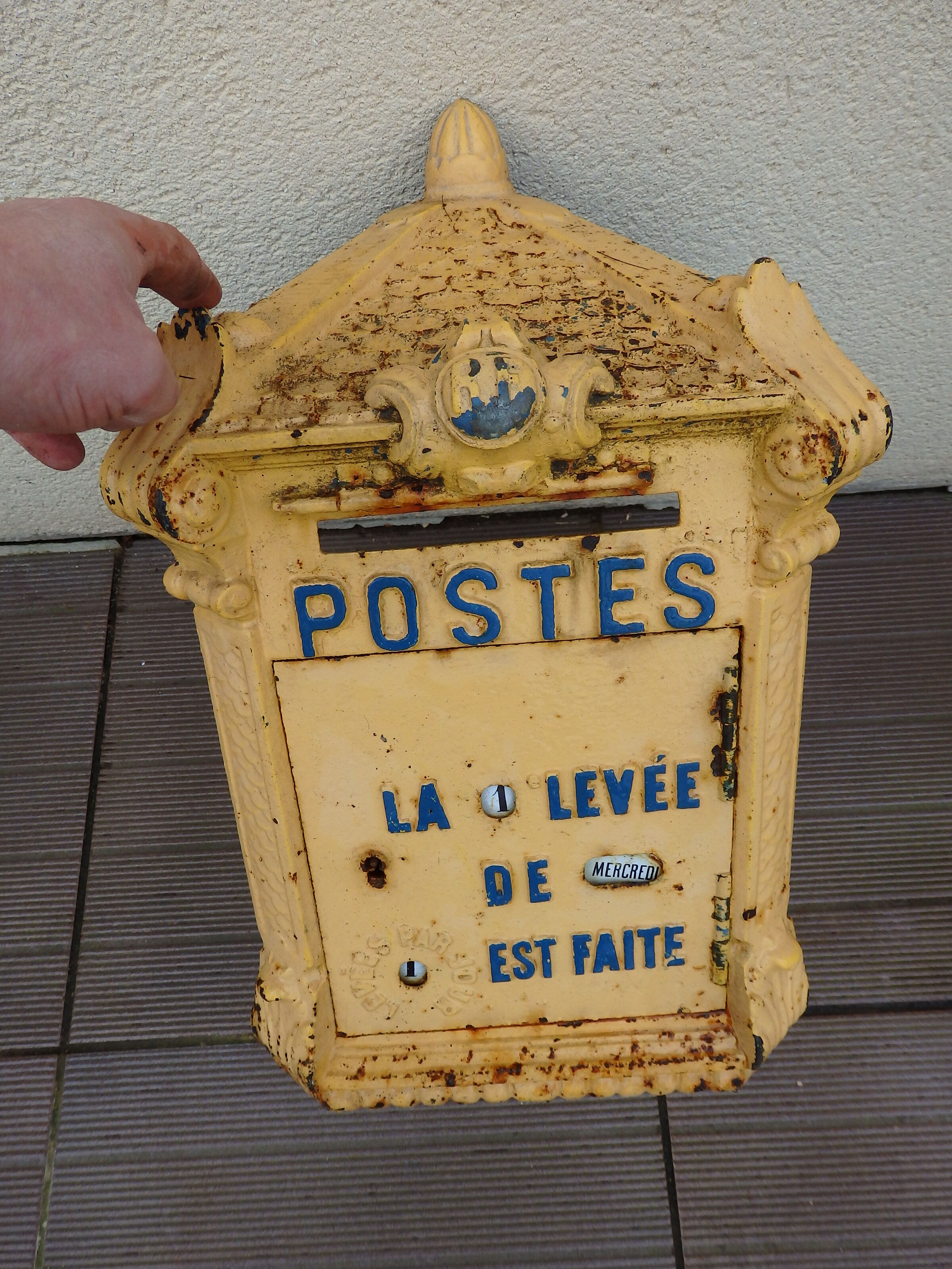 Ancienne boite a lettre ptt la poste mougeotte 1900 delachanal Selency