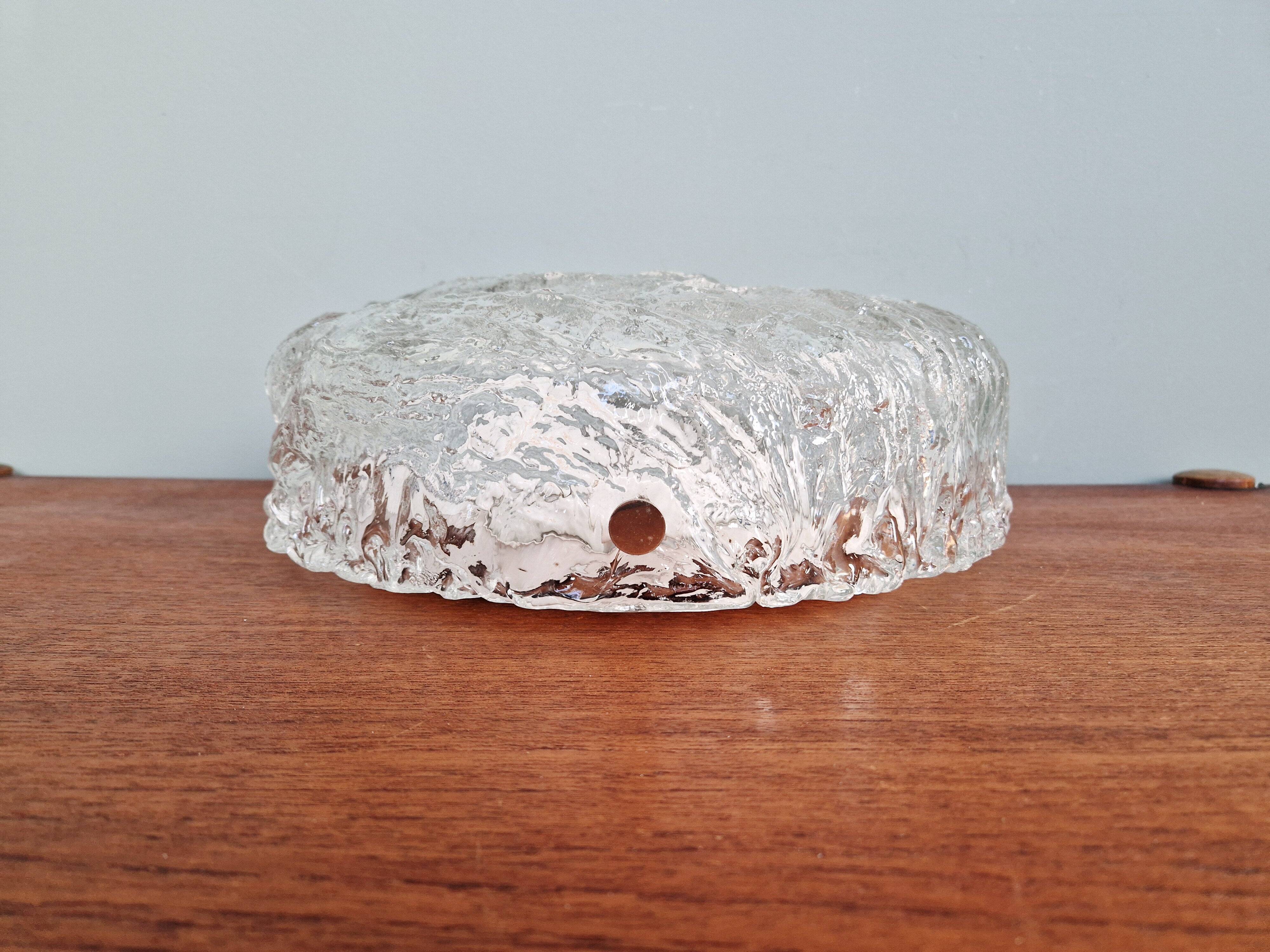 Frosted glass ceiling light, mid-century style, Kaiser Leuchten, 1960-70.
