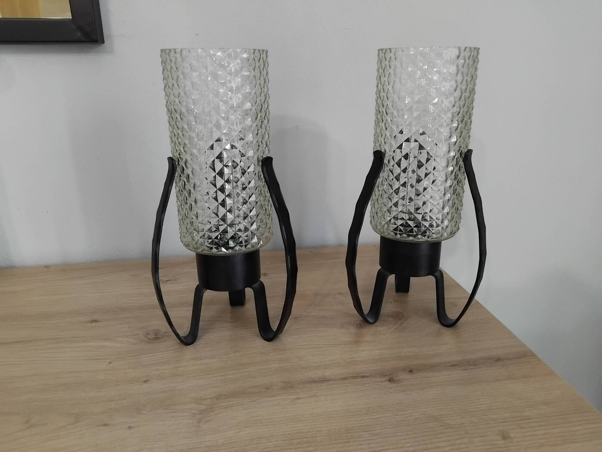 Pair of vintage candle holders from the 50s and 60s design.