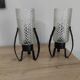Pair of vintage candle holders from the 50s and 60s design.