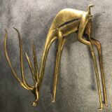 Gazelle ou antilope d’afrique, en laiton massif