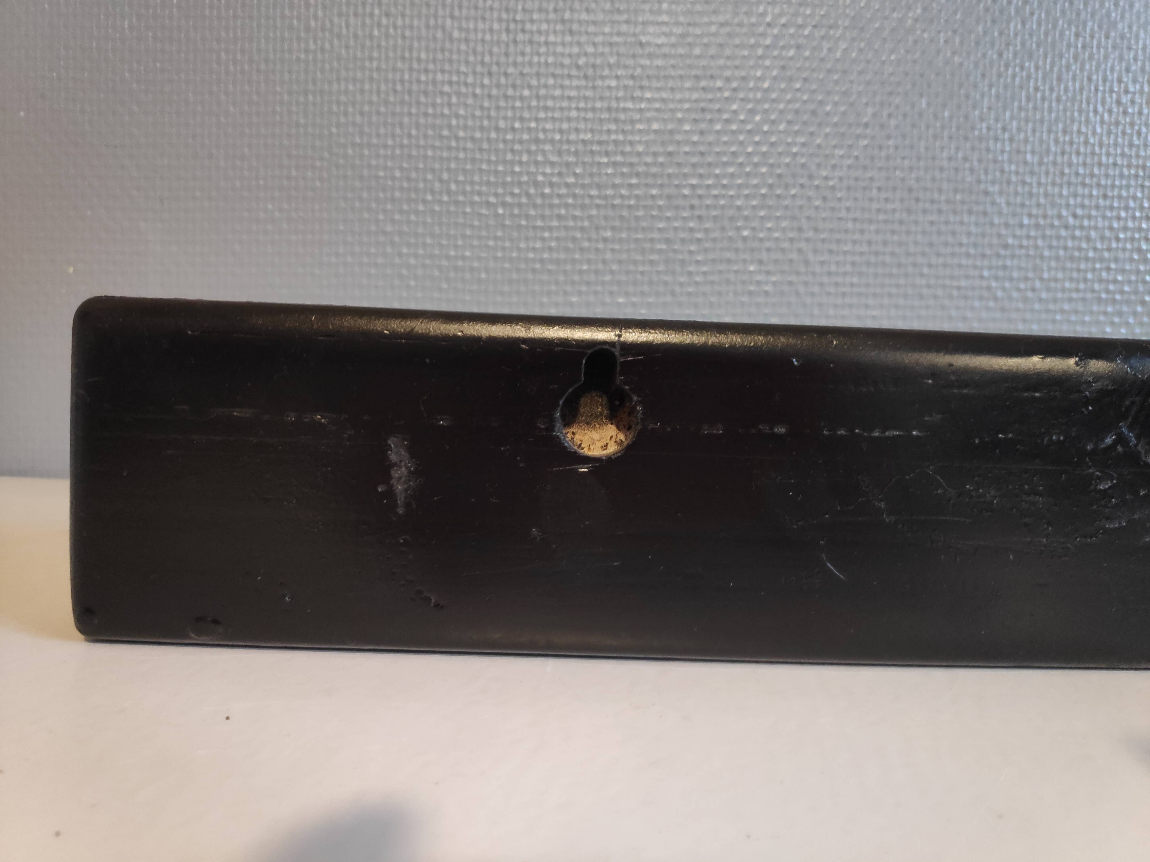Porte-manteaux vintage en bois noir 4 patères