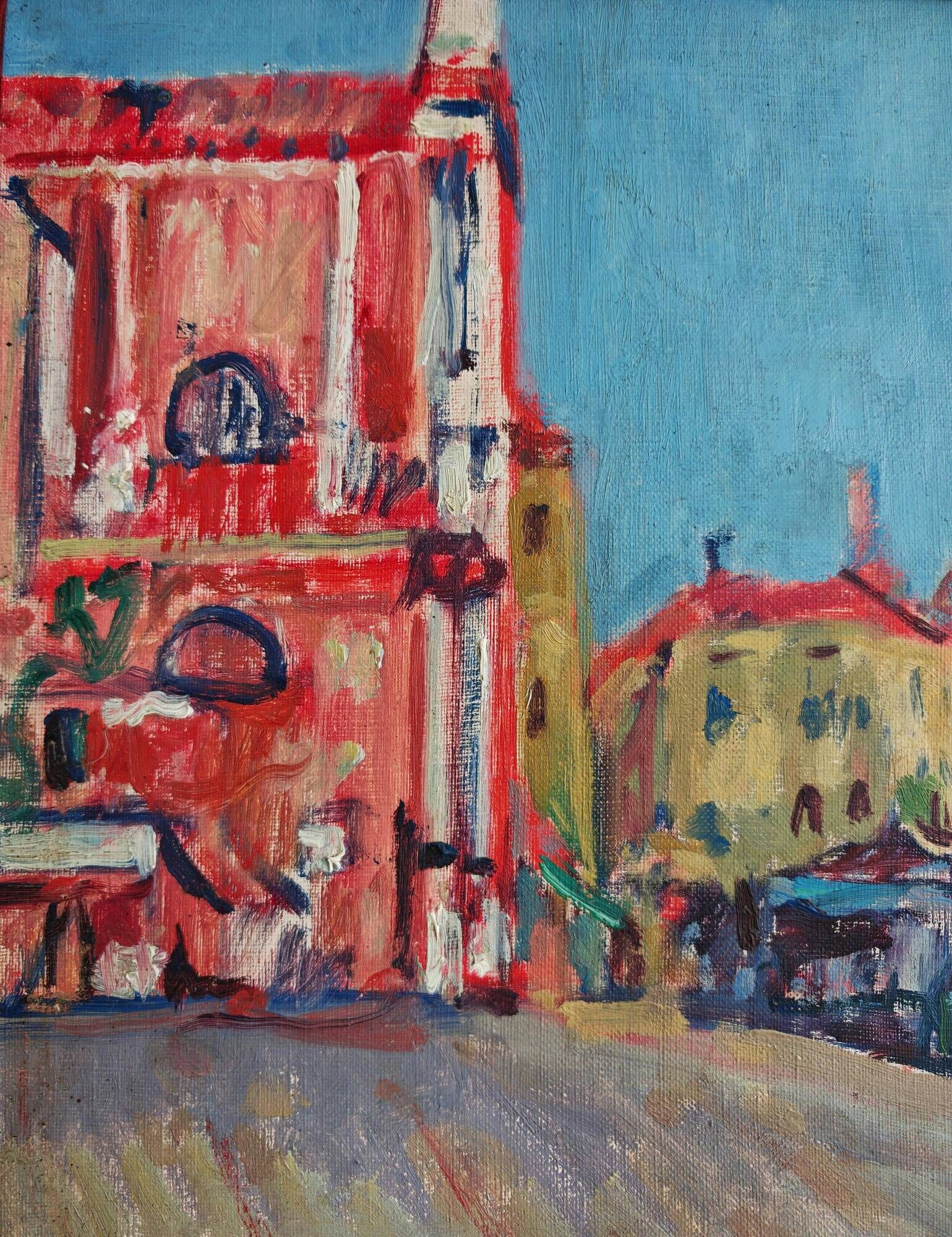 Impressionist painting "Venice", oil on canvas by Olga Milunovic.