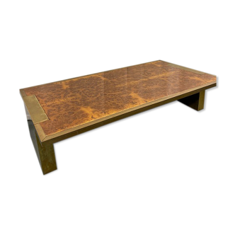 Brass and Maple Coffee Table