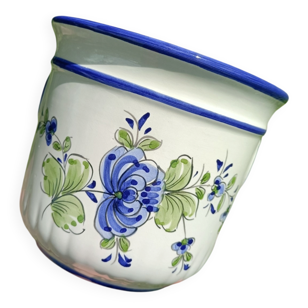 Cache pot retro peint main