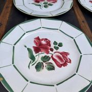 4 Digoin Sarreguemines plates