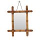 Antique Wooden Faux Bamboo Chinoiserie Mirror 40x34cm