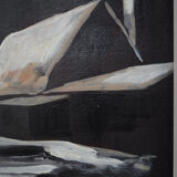 Painting „The Winter Aurora”, Scandinavian design, 1970s