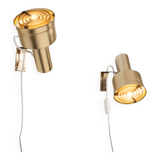 Pair of adjustable wall lamps designed by Per Sundstedt for Kosta Lampan