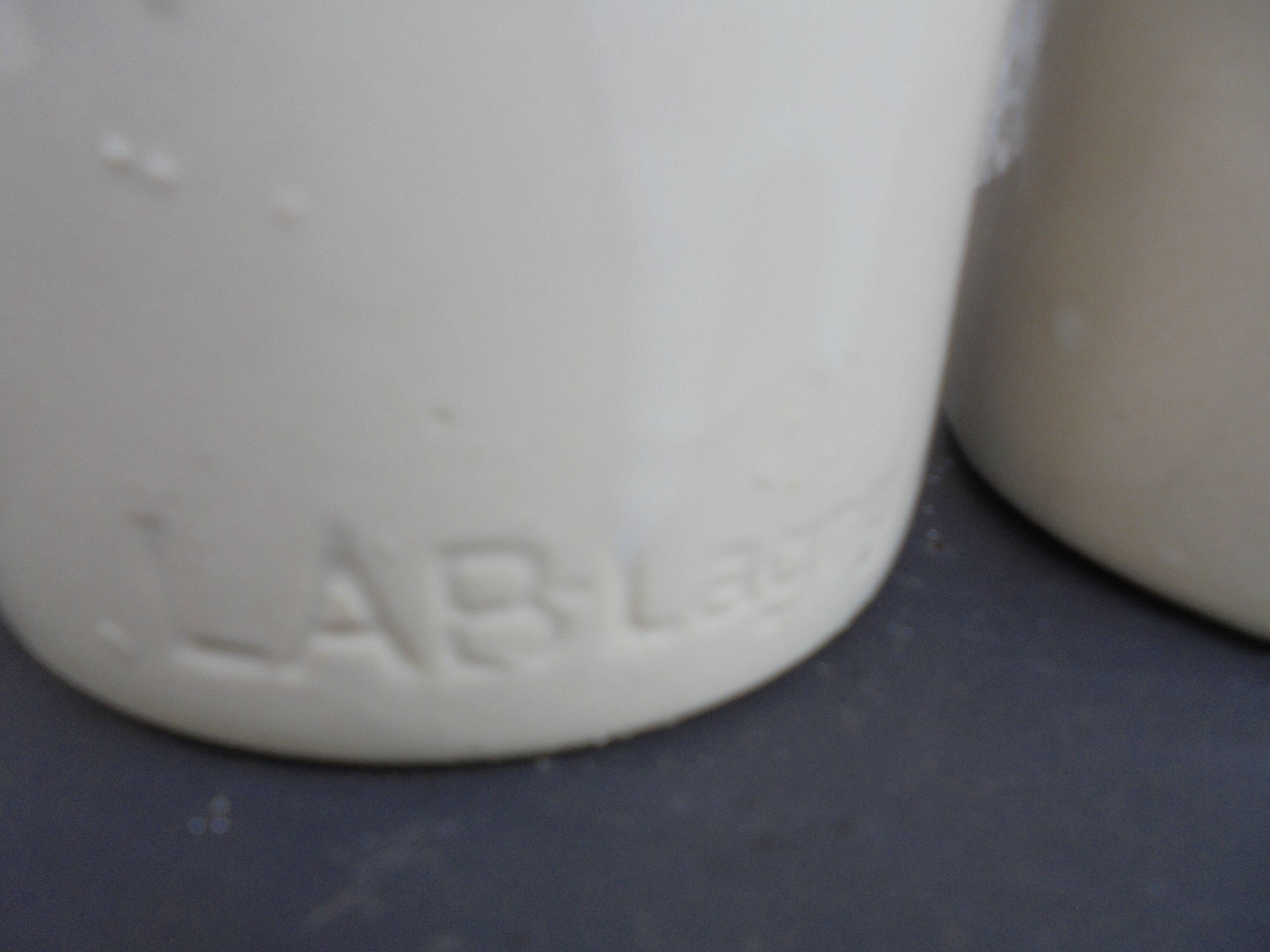 4 lab lagny mustard stoneware pots