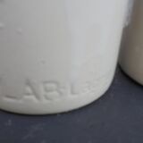 4 lab lagny mustard stoneware pots