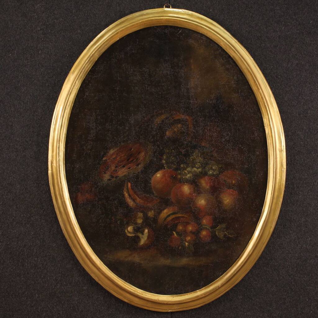 Painting still life oil on canvas from the 18th century