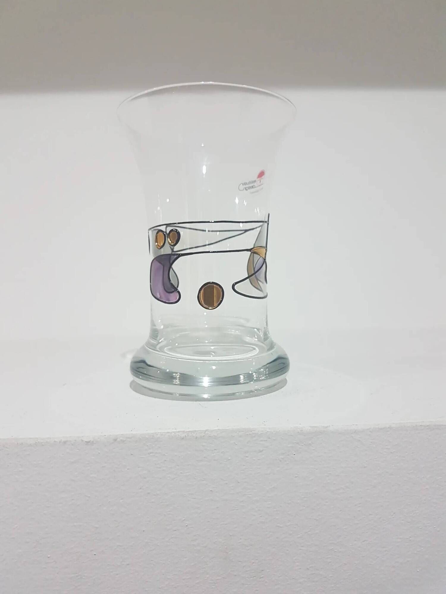 Nagel Vase Exclusive Design, hand-blown transparent glass, Germany, 1980s.