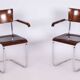 Bauhaus Chairs in Beech by R. Slezák, 1930s, Set of 2