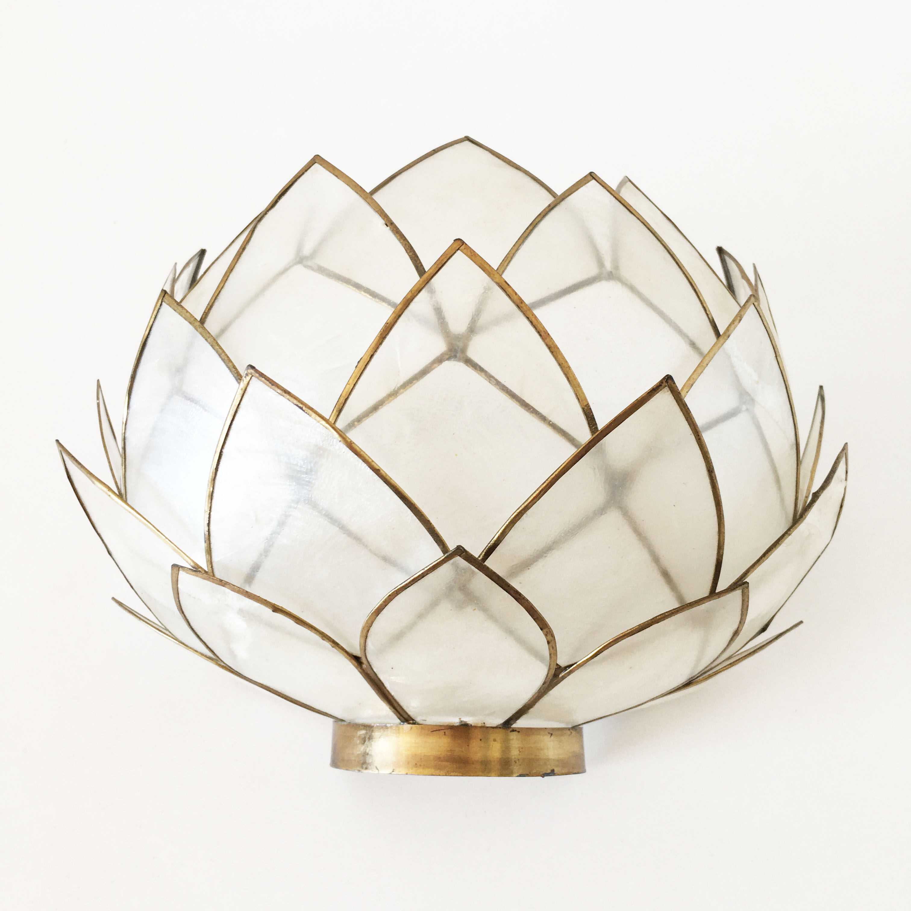 Vintage mother-of-pearl petals sconce