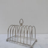 Silver metal toast holder