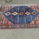 Handmade Yalameh Persian rug 200x300 indigo blue terracotta