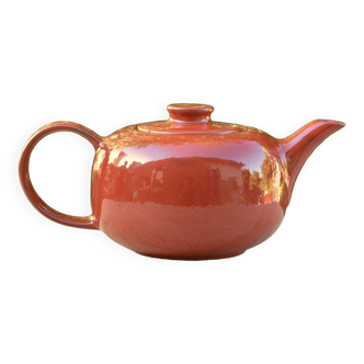Vintage Melitta Ceracron red teapot - Glazed ceramic - Made in Germany - 1970s