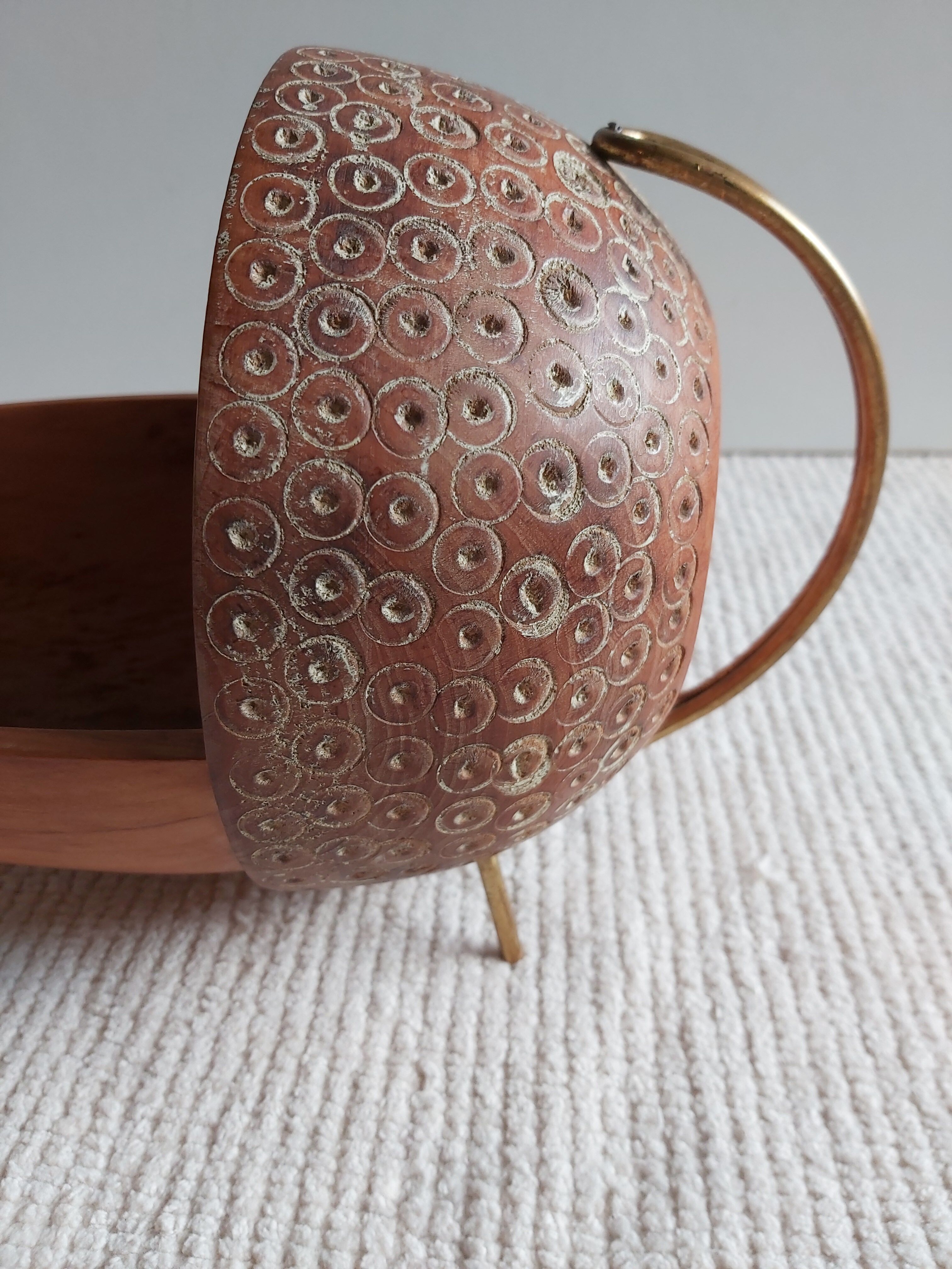 Aldo Tura 50's wooden hollow cut