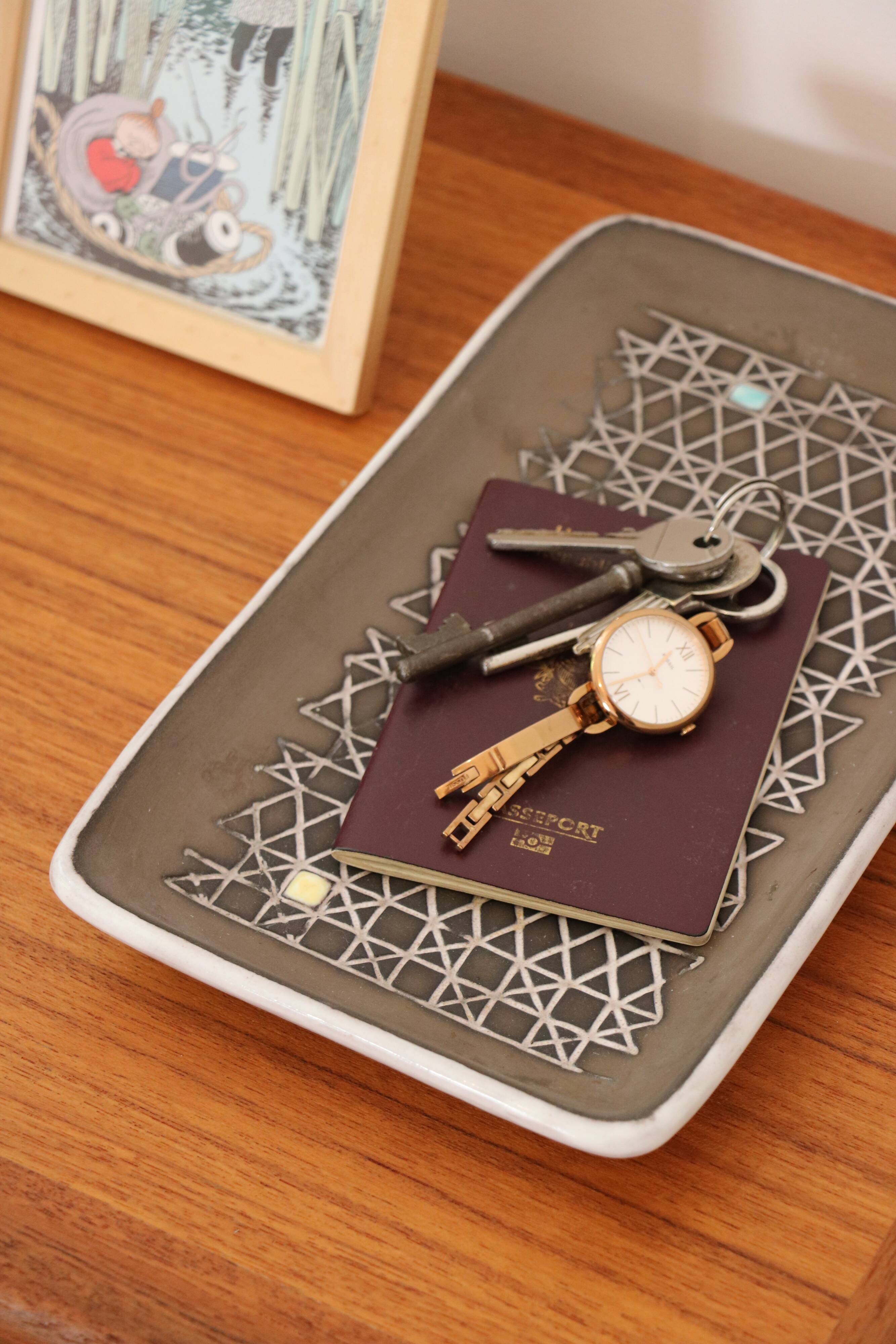 Ingrid Atterberg sandstone pocket tray, Upsala Ekeby, Sweden