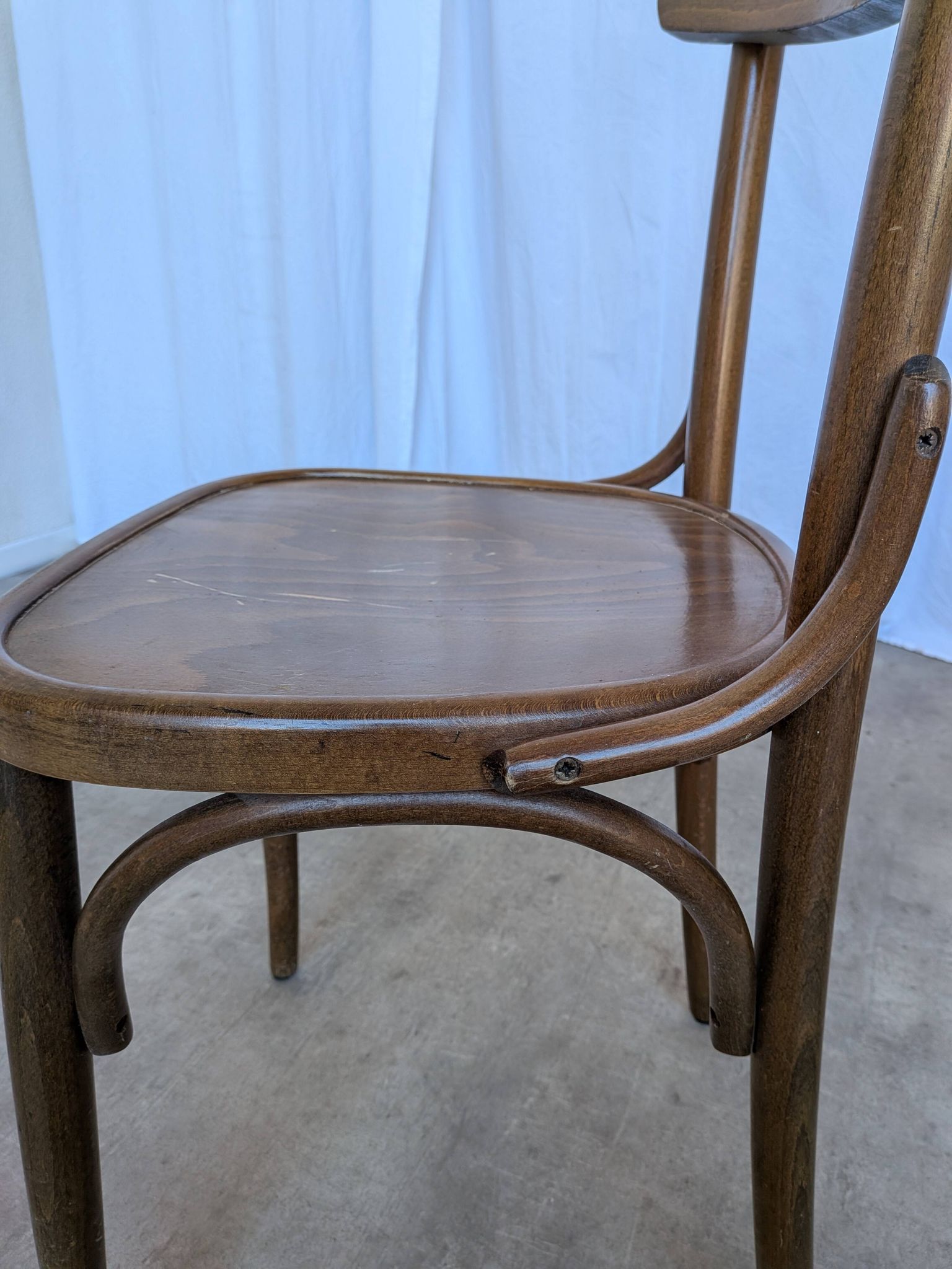 Set of 2 Vintage Wooden Dining Chair: Mid-Century Bistro Style, Yugoslavia
