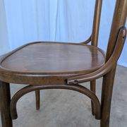 Set of 2 Vintage Wooden Dining Chair: Mid-Century Bistro Style, Yugoslavia