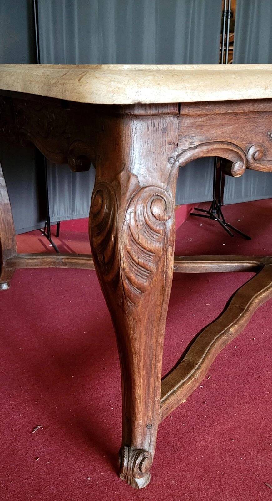 Important Louis XV style stone table or game table