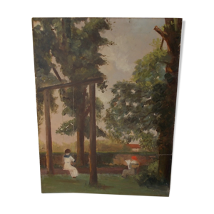 Huile sur toile ancienne  de 1913